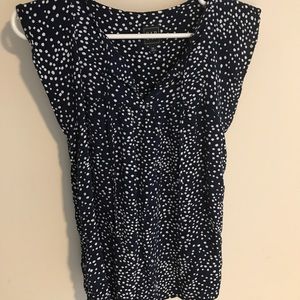 Gap blue and white polka dot